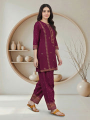 2 Piece Satin Suit (Pret)