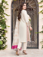 3 Piece Dobby Suit- Embroidered (Pret)