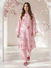 2 Piece Lawn Slub Suit- Embroidered (Pret)
