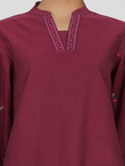 2 Piece Yarn Dyed Suit- Embroidered (Pret)