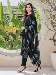 3 Piece Silk Suit- Embroidered (Pret)