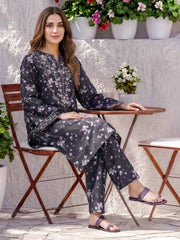 2 Piece Viscose Cotton Suit- Embroidered (Pret)