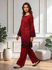 2 Piece Silk Suit- Embroidered (Pret)