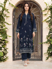 2 Piece Satin Suit- Embroidered (Pret)