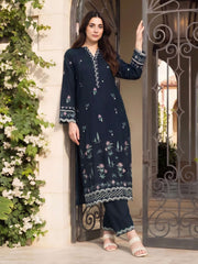 2 Piece Satin Suit- Embroidered (Pret)