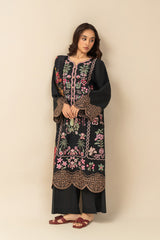 3 PIECE EMBROIDERED TWO WAY SLUB SUIT (PRET)