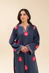 2 PIECE EMBROIDERED LUREX JACQUARD SUIT (PRET)