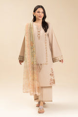 3 PIECE EMBROIDERED LAWN SUIT (PRET)