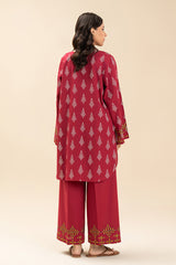 2 PIECE EMBROIDERED SLUB SUIT (PRET)