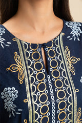 EMBROIDERED SELF JACQUARD SHIRT (PRET)