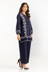 Cambric Embroidered Co-Ord Set