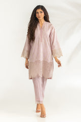 Cambric Embroidered Co-Ord Set