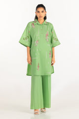 Cambric Embroidered Co-Ord Set