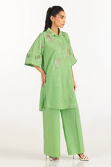 Cambric Embroidered Co-Ord Set