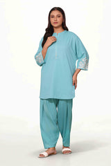 Cambric Embroidered Co-Ord Set