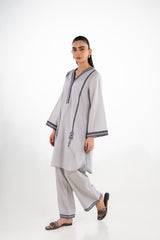 Cambric Embroidered Co-Ord Set