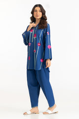 Cambric Embroidered Co-Ord Set