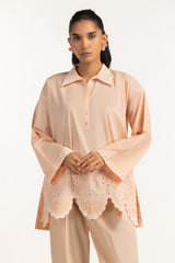 Cambric Embroidered Co-Ord Set