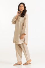 Cambric Embroidered Co-Ord Set