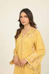 Cambric Embroidered Co-Ord Set