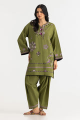 Cambric Embroidered Co-Ord Set