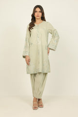 Cambric Embroidered Co-Ord Set