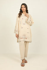 Cambric Embroidered Co-Ord Set