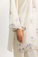 Cambric Embroidered Co-Ord Set