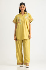 Cambric Embroidered Co-Ord Set