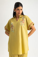 Cambric Embroidered Co-Ord Set