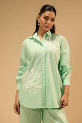 Cambric Embroidered Co-Ord Set