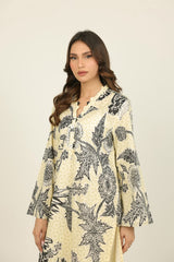 Cambric Printed Co-Ord Set With Embroidered
