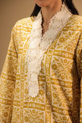 Cambric Printed Shirt With Embroidered