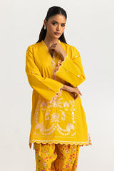 Cotton Bana Dora Embroidered Shirt And Printed Shalwar