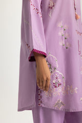 Cotton Viscose Slub Embroidered Co-Ord Set