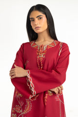 Cotton Viscose Slub Embroidered Co-Ord Set