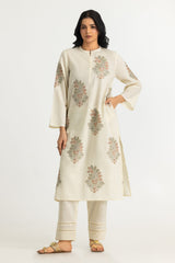 Cotton Viscose Slub Embroidered Co-Ord Set