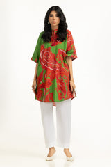 Cross Slub Printed Shirt