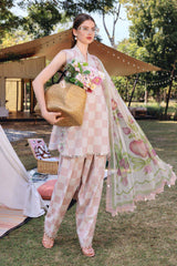 3 Piece Unstitched Embroidered Lawn Suit