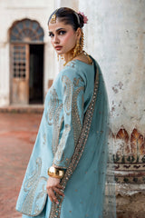 3-PC Embroidered Raw Silk CMA-6-412