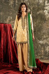 3-PC Embroidered Jacquard CMA-6-278