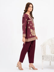 Embroidered Khaddar Cardigan(Pret)