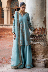 3-PC Embroidered Raw Silk CMA-6-412