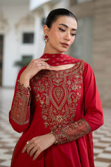 3 Piece Embroidered Dobby Lawn Suit