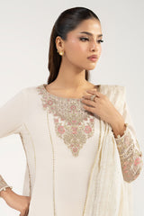 3 Piece Embroidered Dobby Lawn Suit