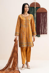 3 Piece Embroidered Dobby Lawn Suit