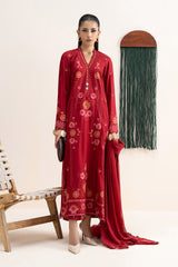 3 Piece Embroidered Arabic Lawn Suit