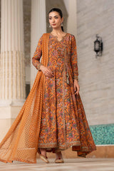 3 Piece Embroidered Raw Silk Suit