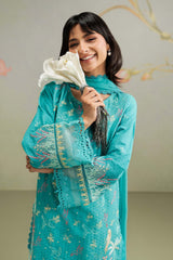 3 Piece Embroidered Dobby Lawn Suit