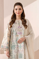 3 Piece Embroidered Dobby Jacquard Suit